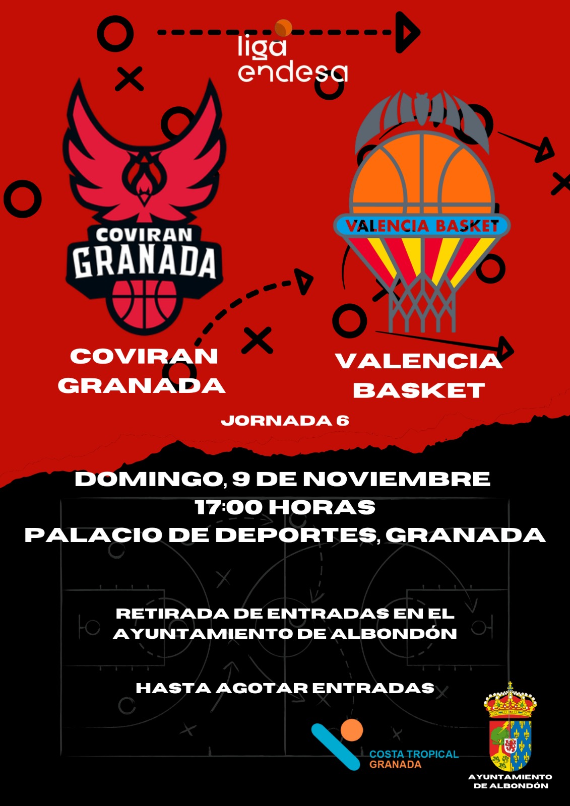 PARTIDO DE BALONCESTO GRANADA-VALENCIA JORNADA 6